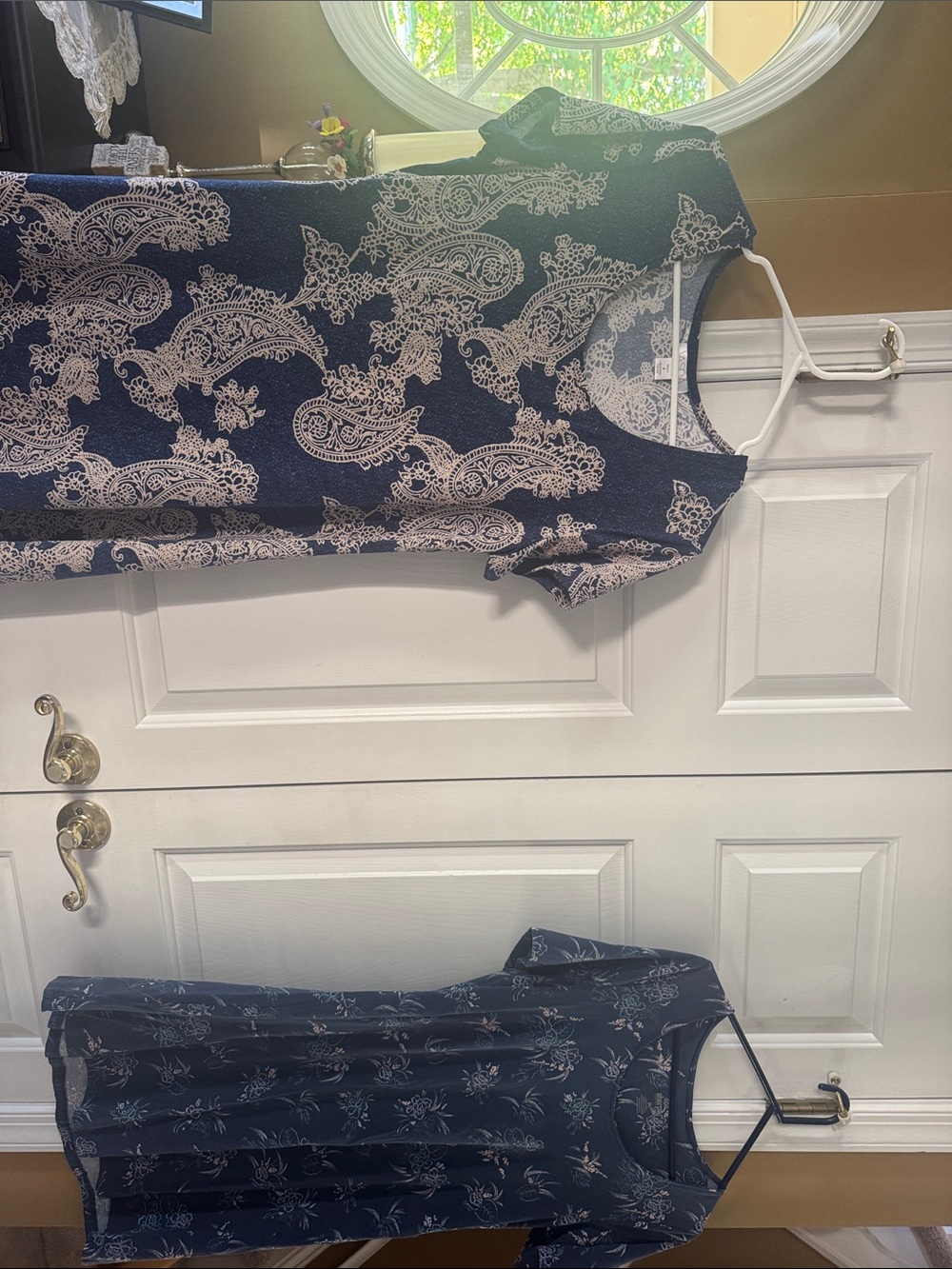 Navy Paisley & Floral Sleeveless Dresses - Set of 2